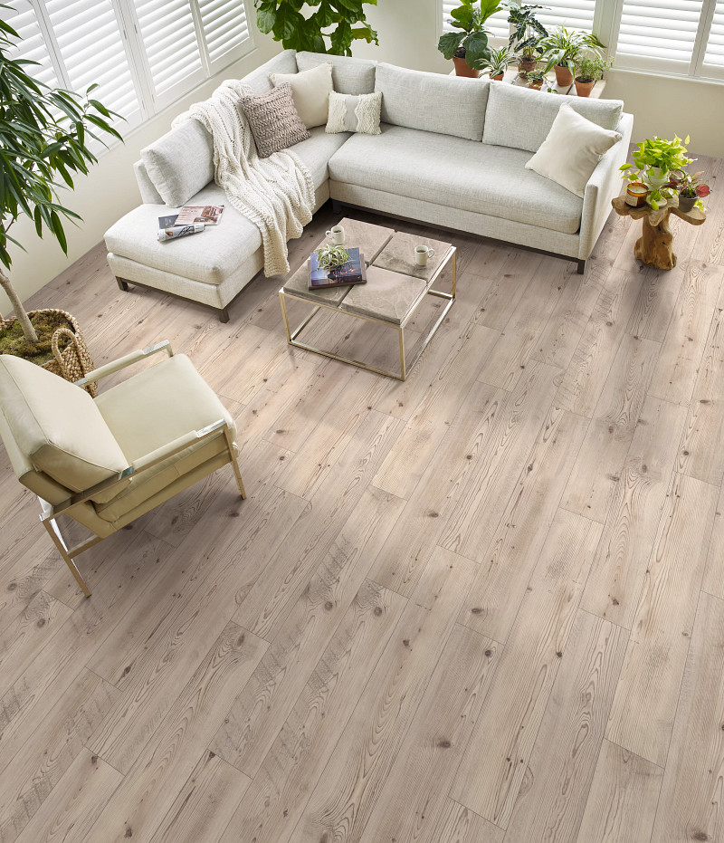 Prestique Pine flooring in a room
