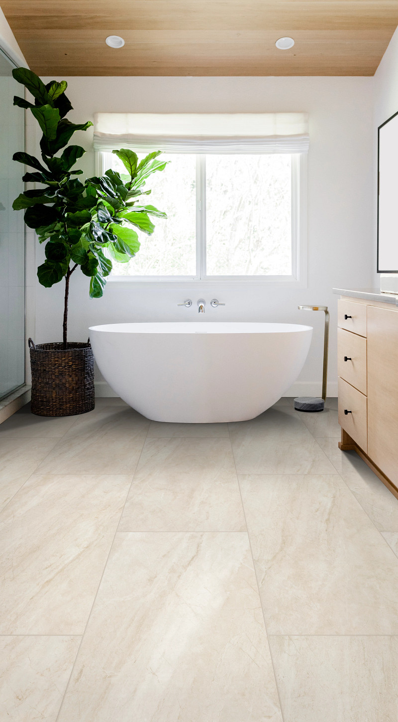 Citrine Travertine flooring in a room