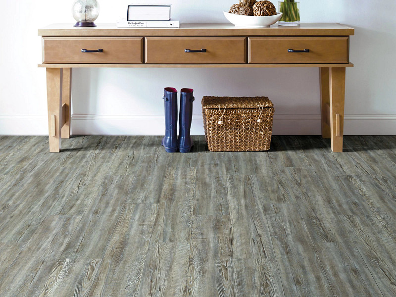 Weathered Barnboard flooring in a room