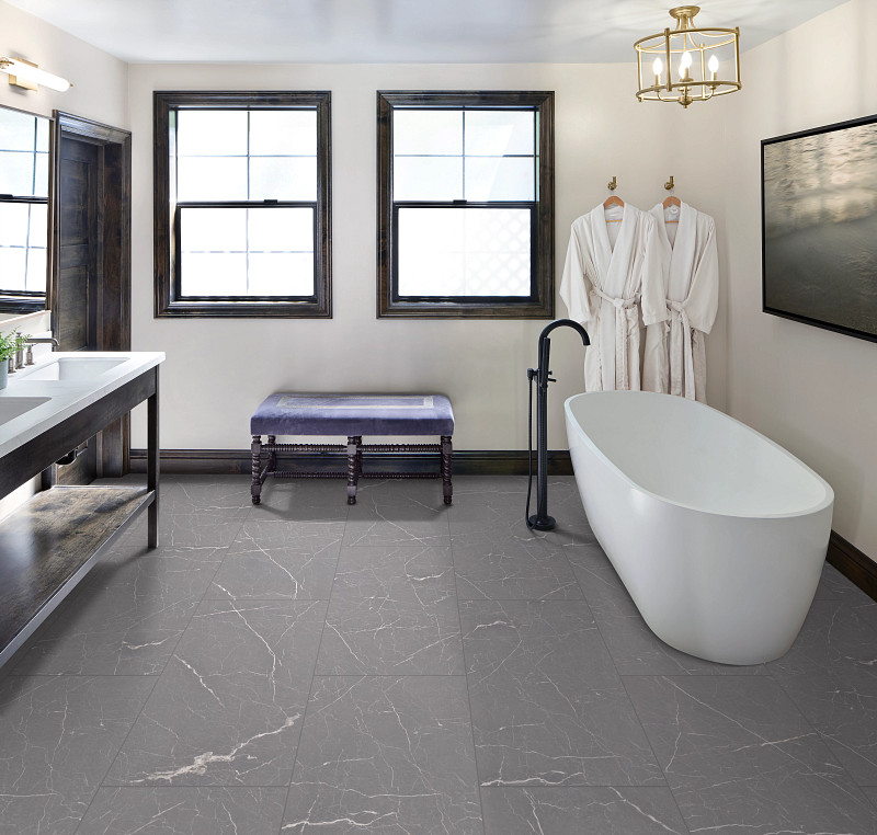 Bronzeite Marble flooring in a room
