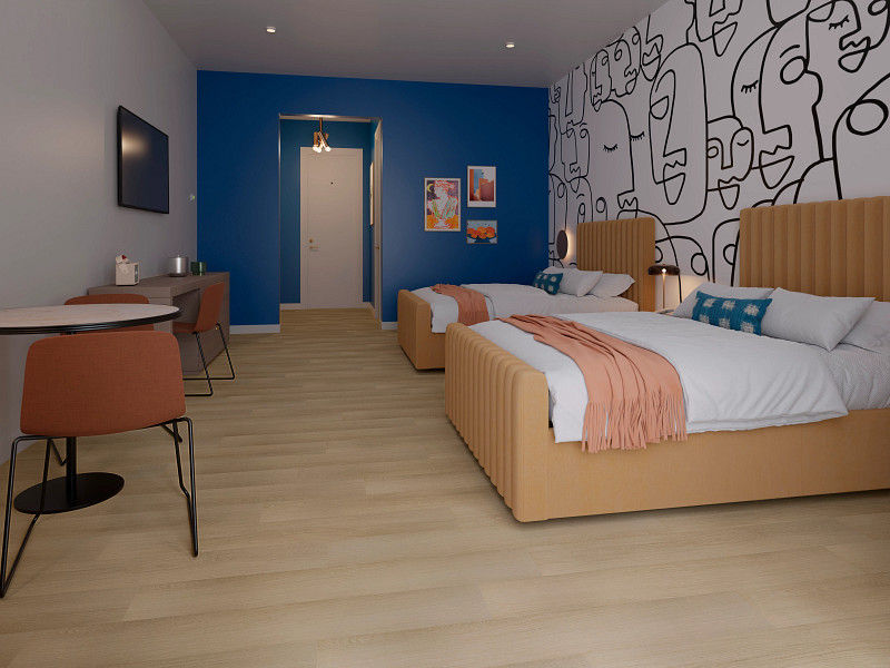 Serene Sand flooring in a room