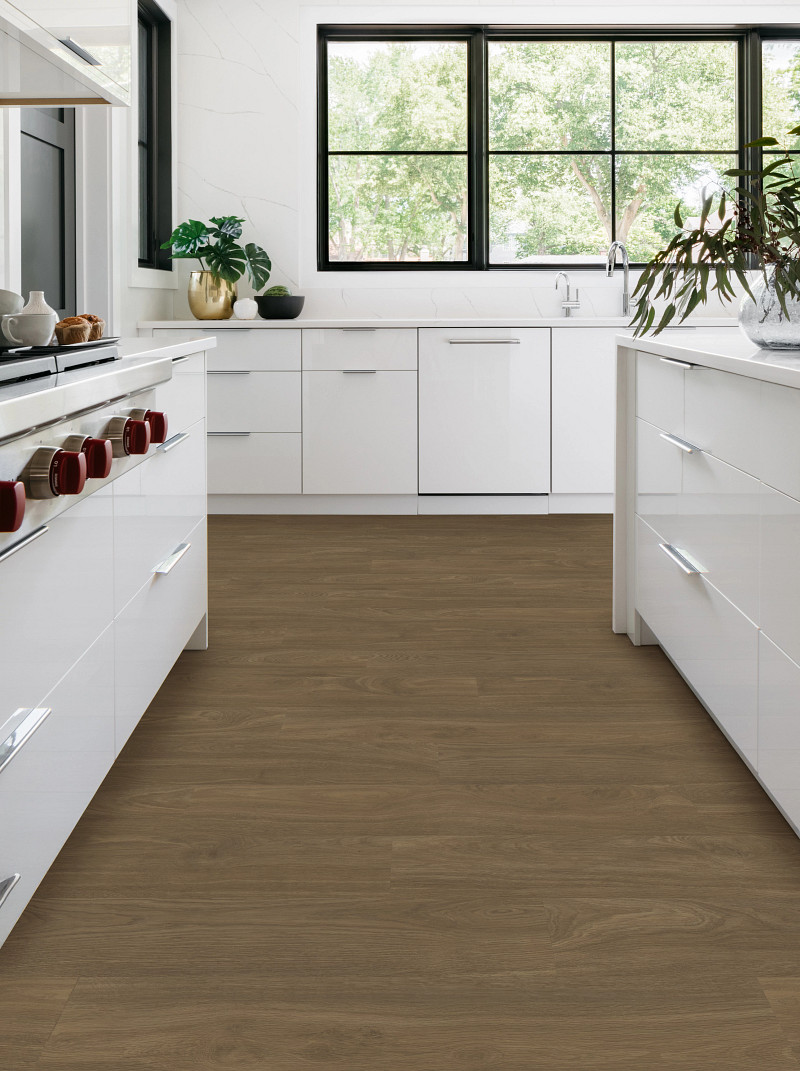 Ember flooring in a room