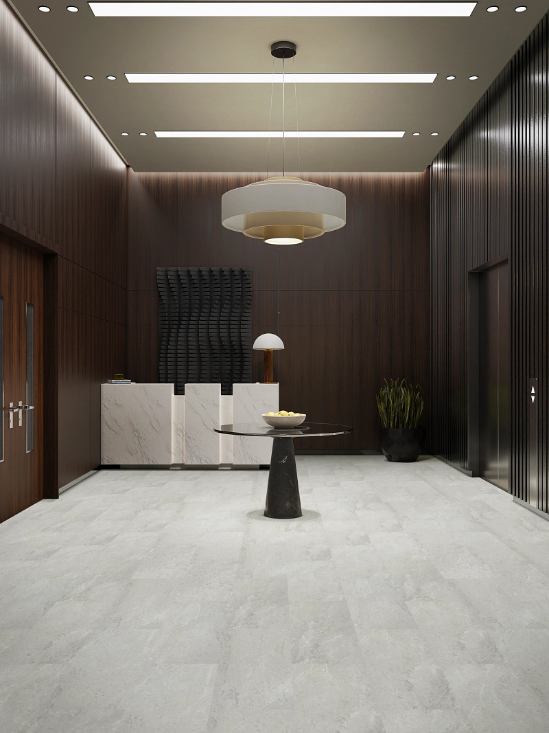Light Gray Soapstone flooring in a room