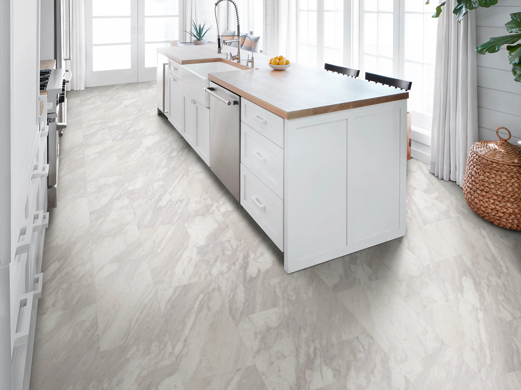 Opal flooring, shown in a room