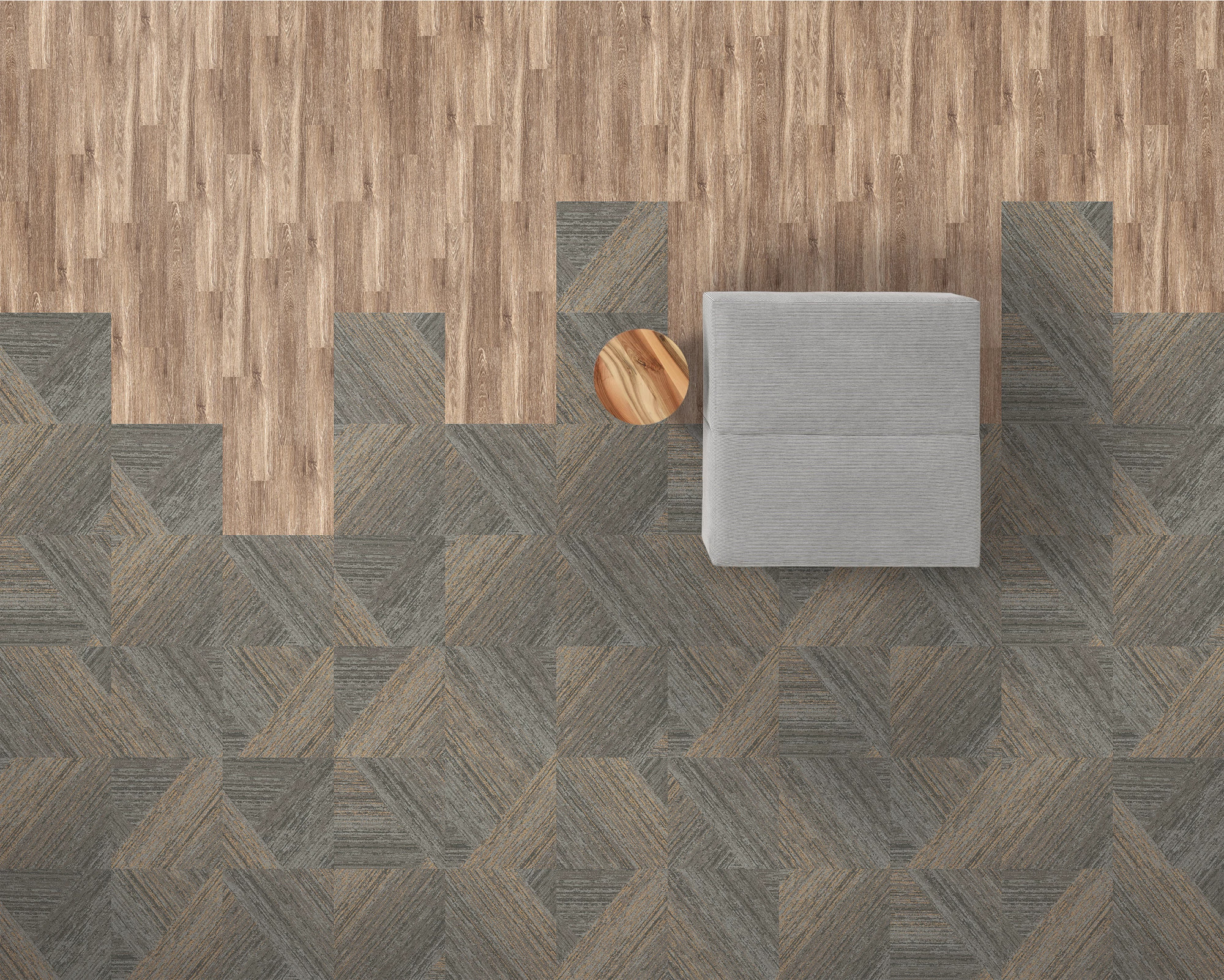 Malt flooring, shown in a room