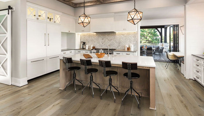 Pasadena flooring, shown in a room