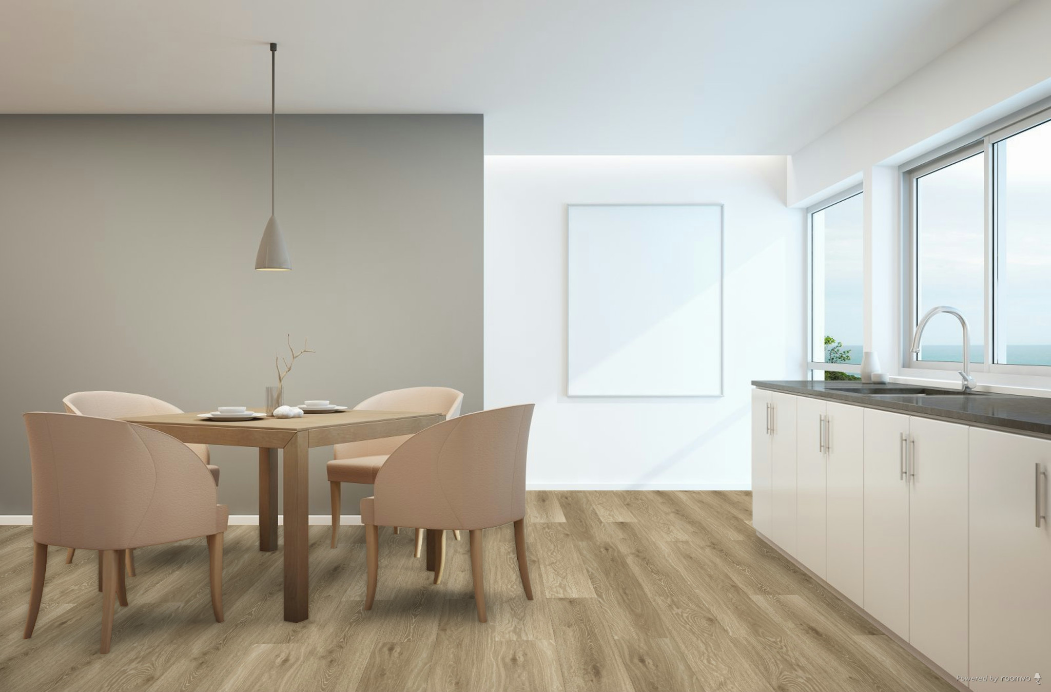 Willow flooring, shown in a room