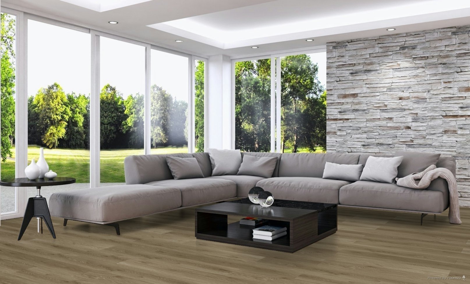 Willow flooring, shown in a room