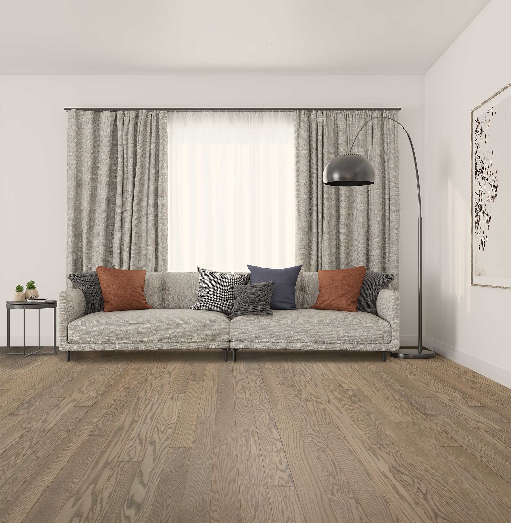 Evasion flooring, shown in a room
