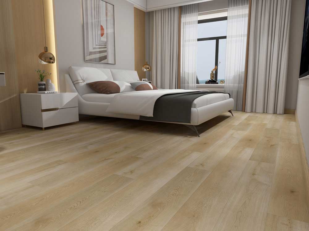 Nutmeg flooring, shown in a room