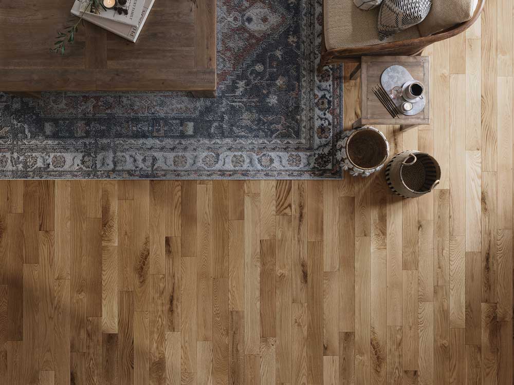 Natural flooring in a room