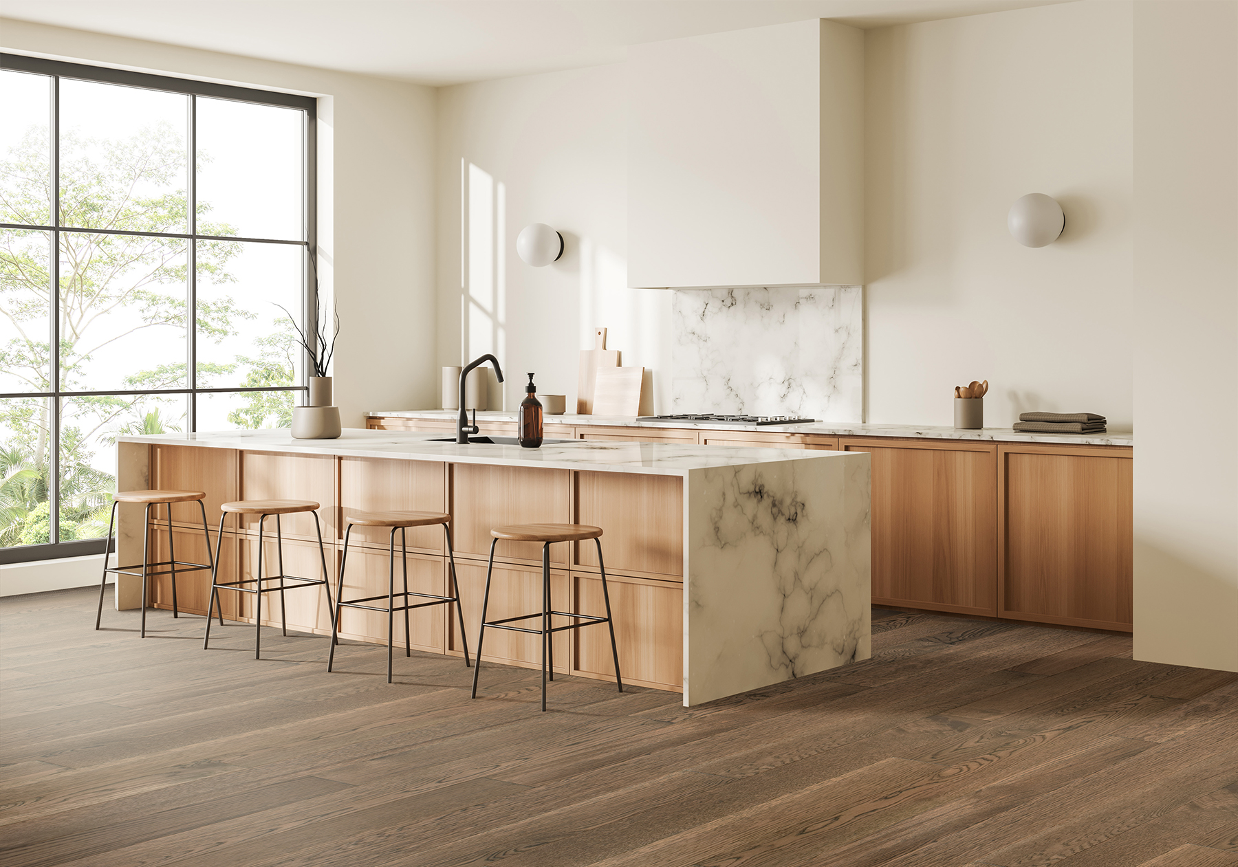 Quietude flooring in a room