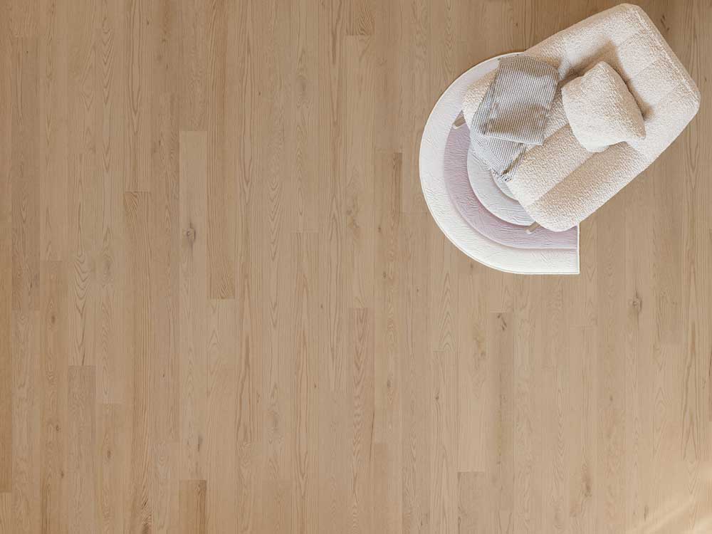 Jeanine flooring, shown in a room