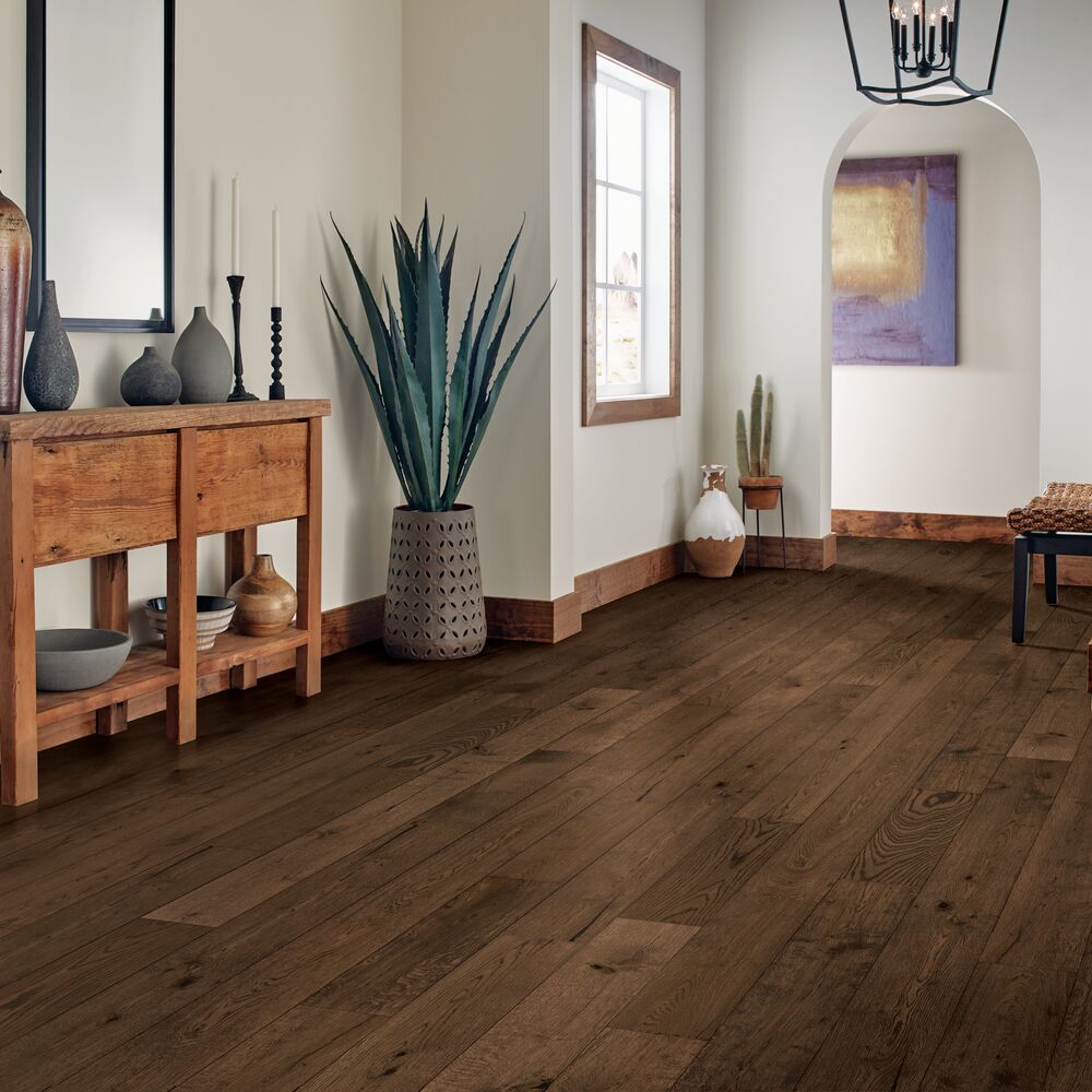 Destination Brown flooring in a room