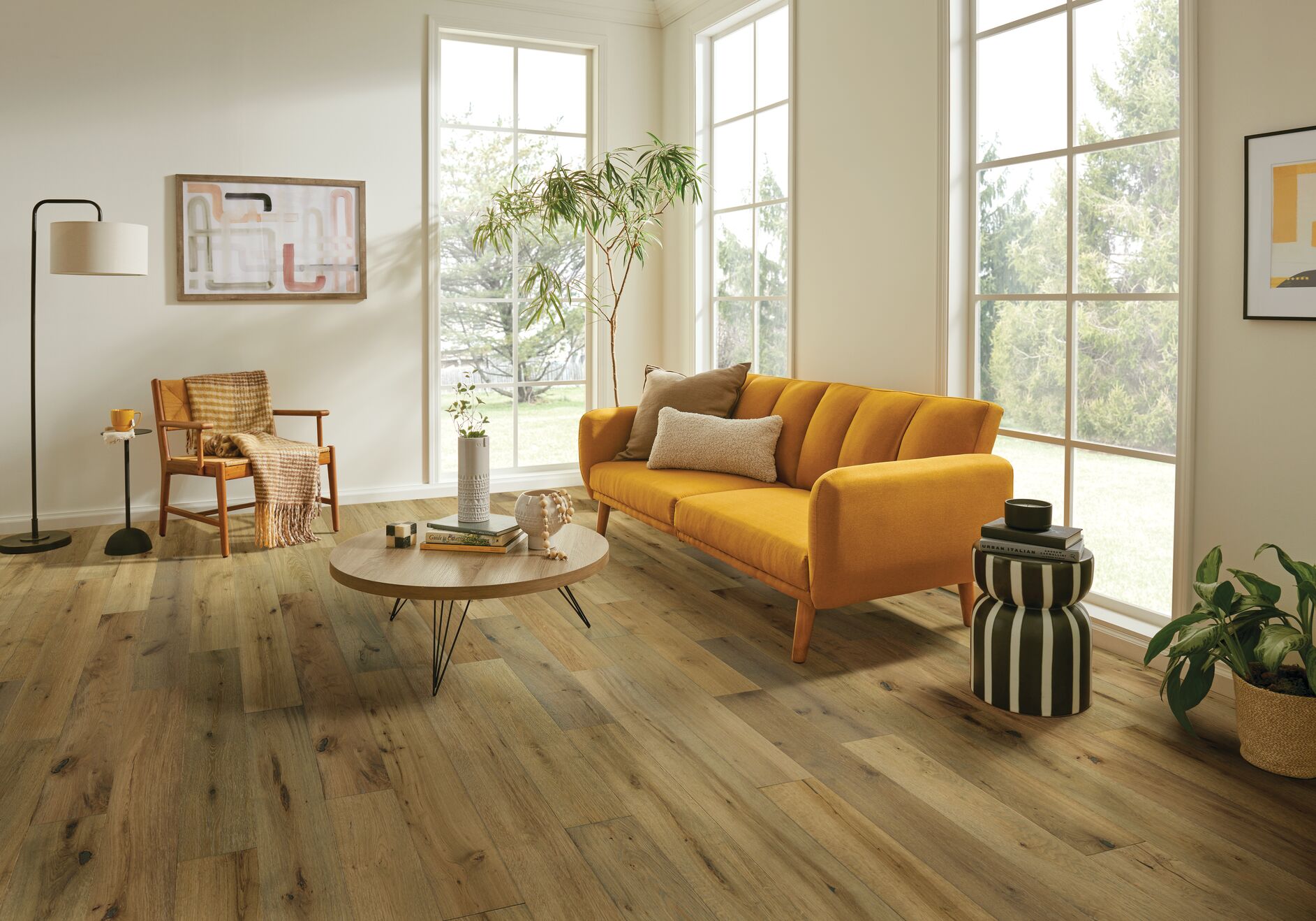 Autumn Tone, Nature's Canvas Silver 6-1/2" White Oak