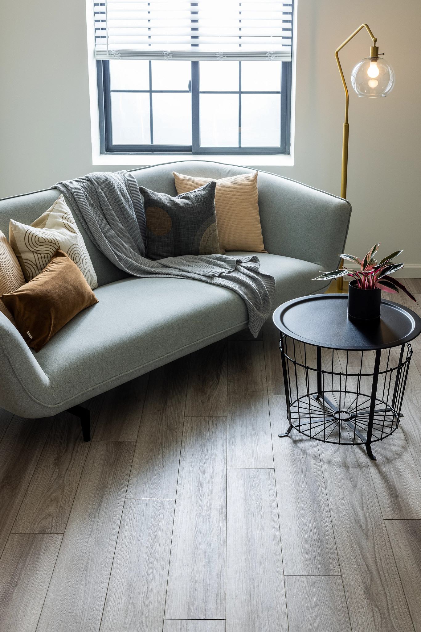 Valor Oak flooring, shown in a room