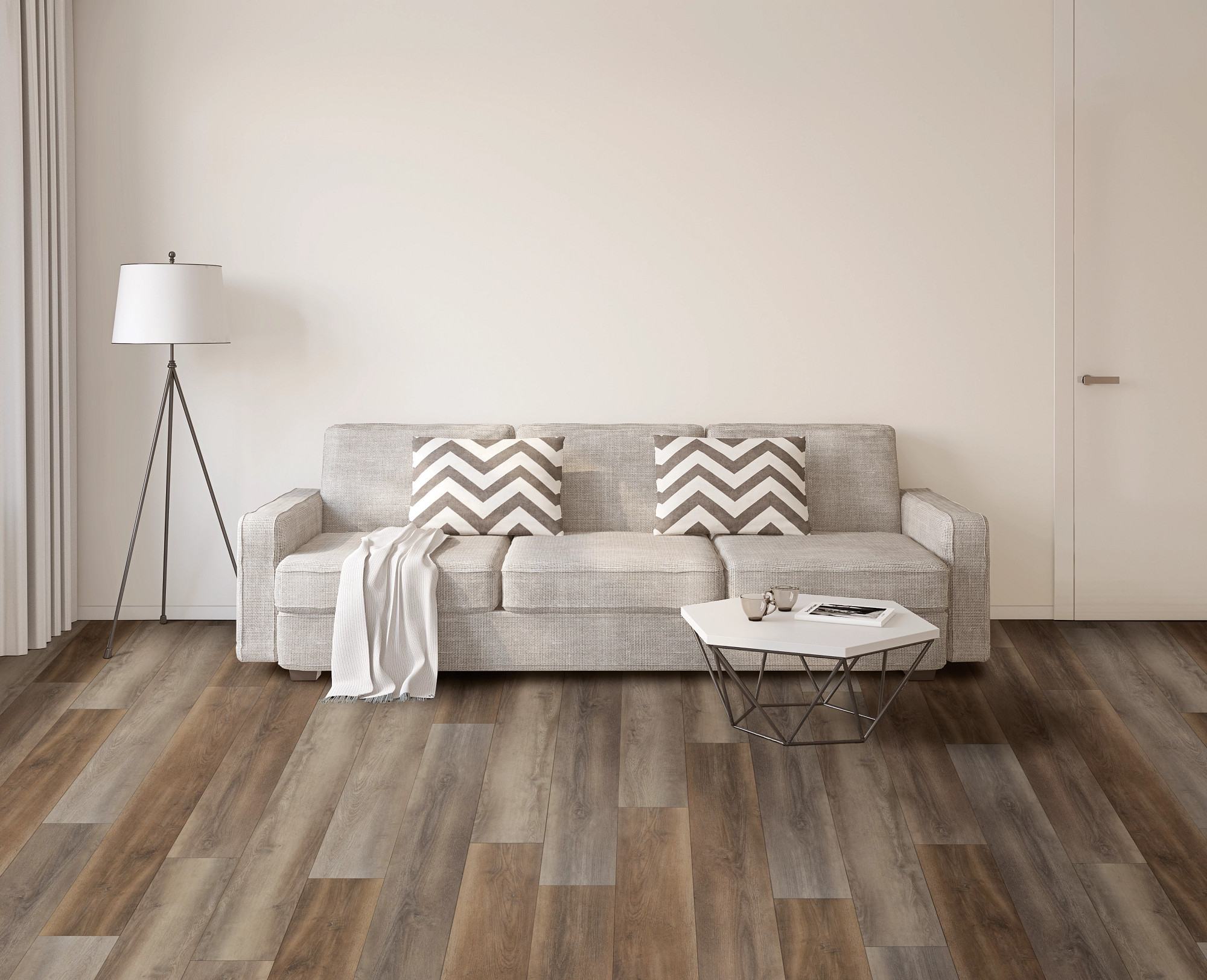 Grandure Oak flooring, shown in a room