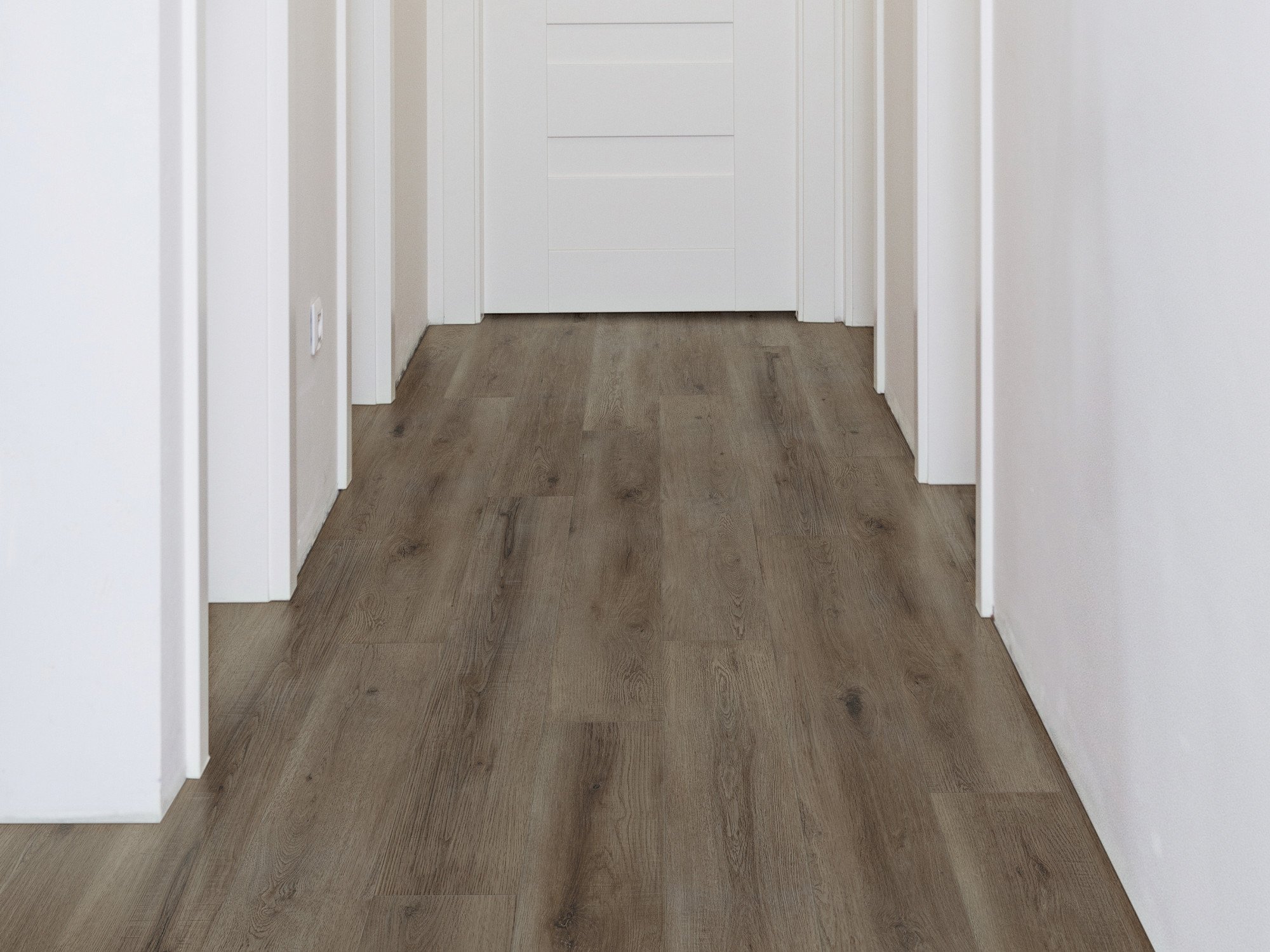 Fireside Brown flooring, shown in a room
