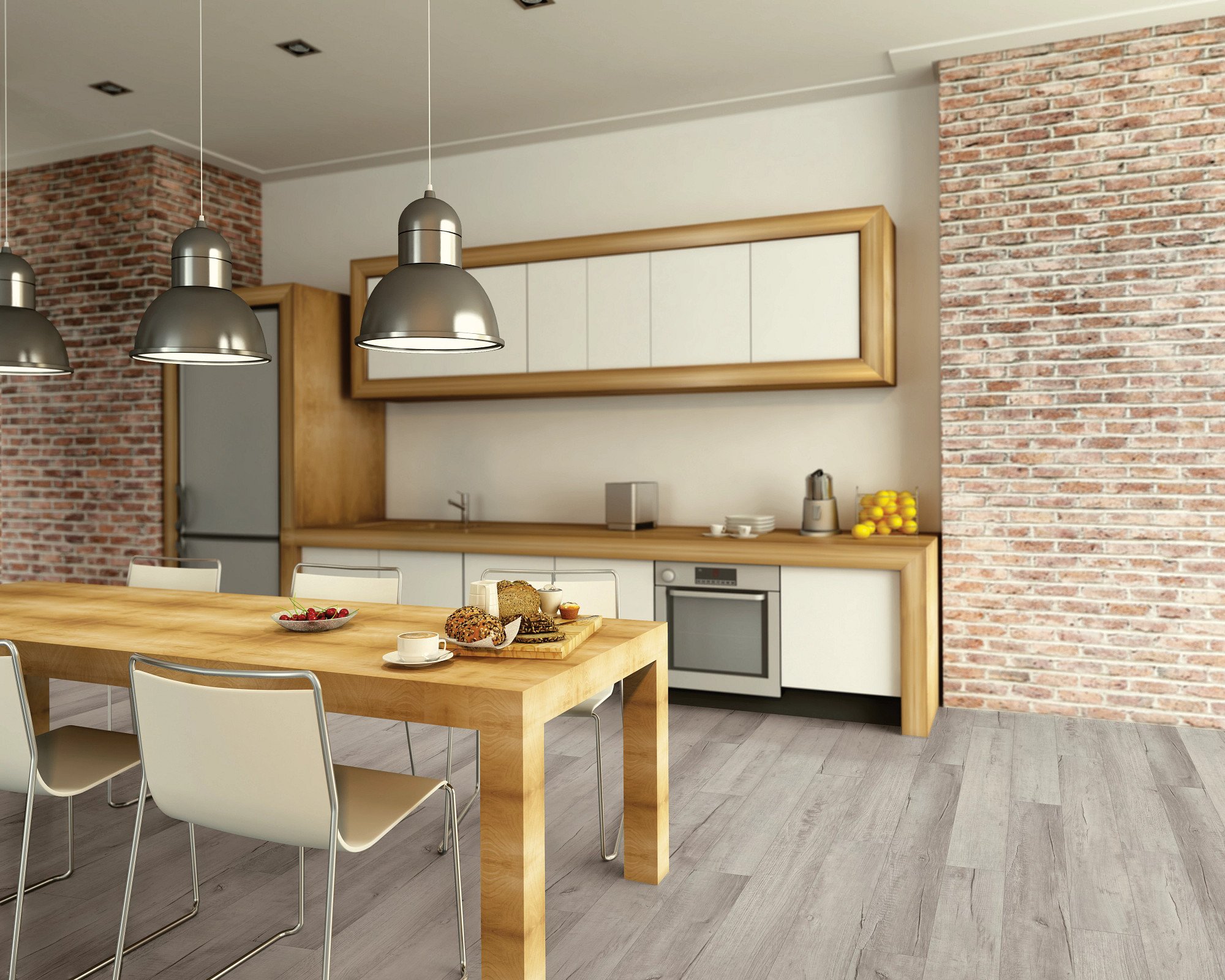 Chesapeake Oak flooring, shown in a room