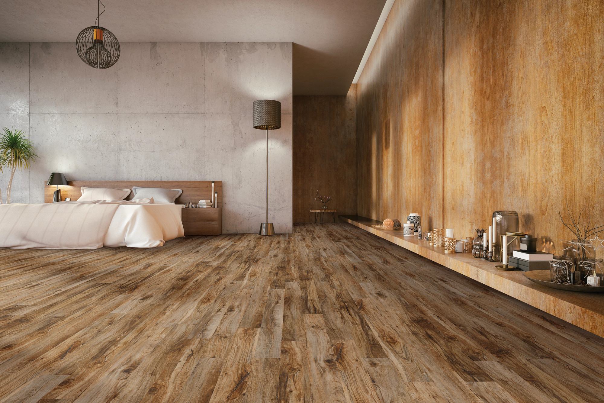 Durban Pear flooring, shown in a room