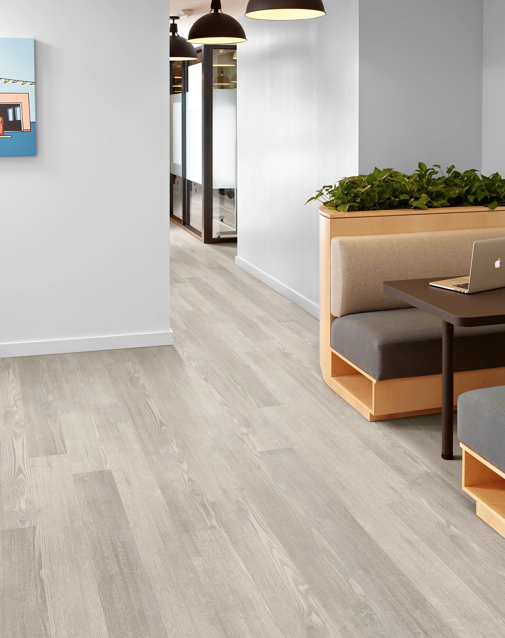 Shoreline flooring, shown in a room