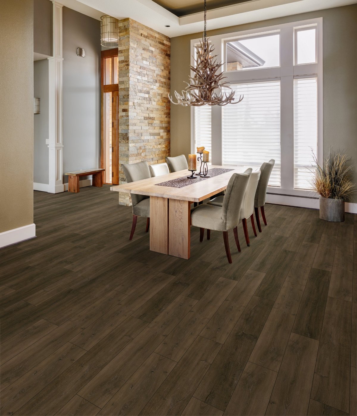 Russet flooring, shown in a room