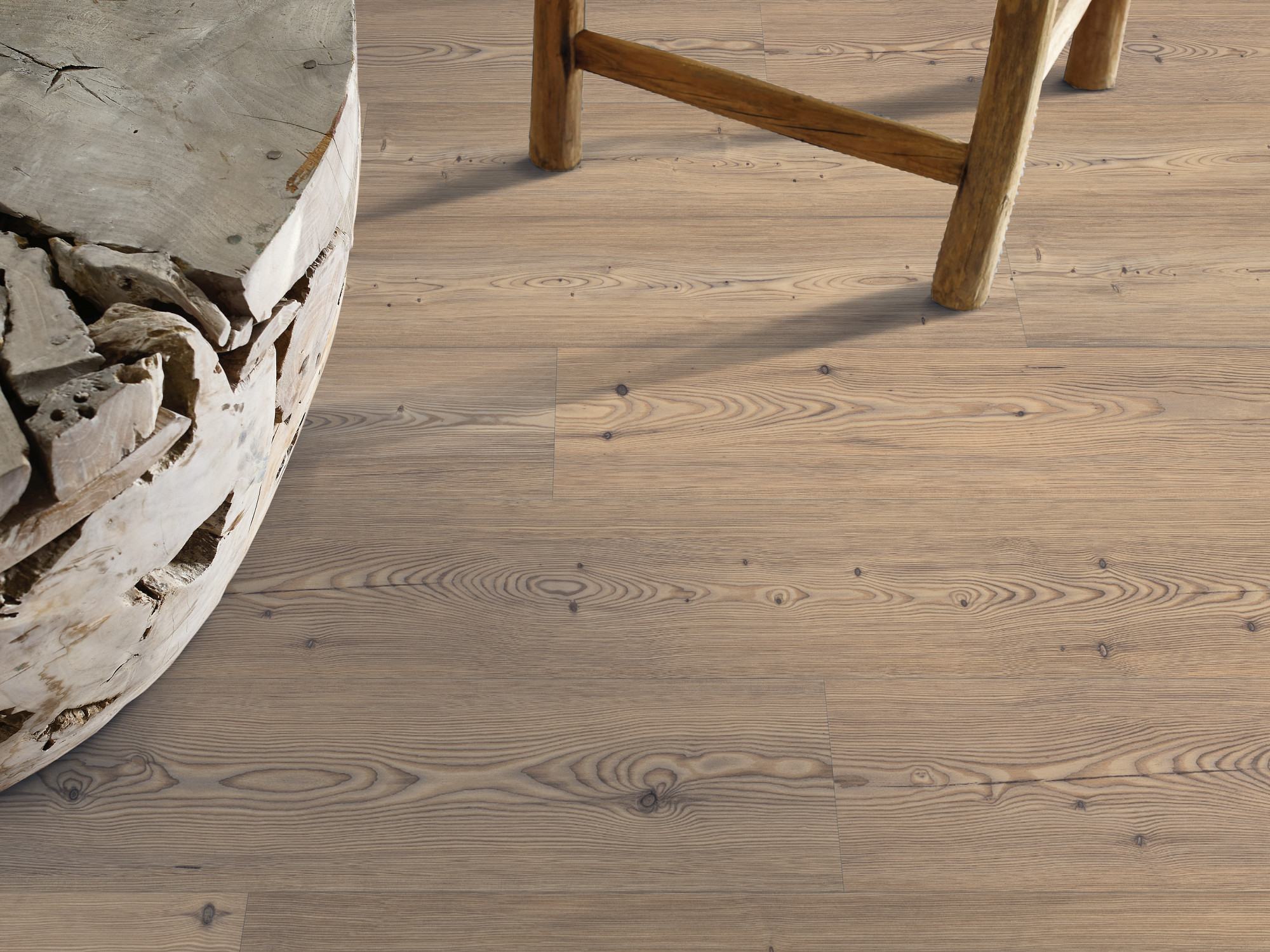 Lodge flooring, shown in a room