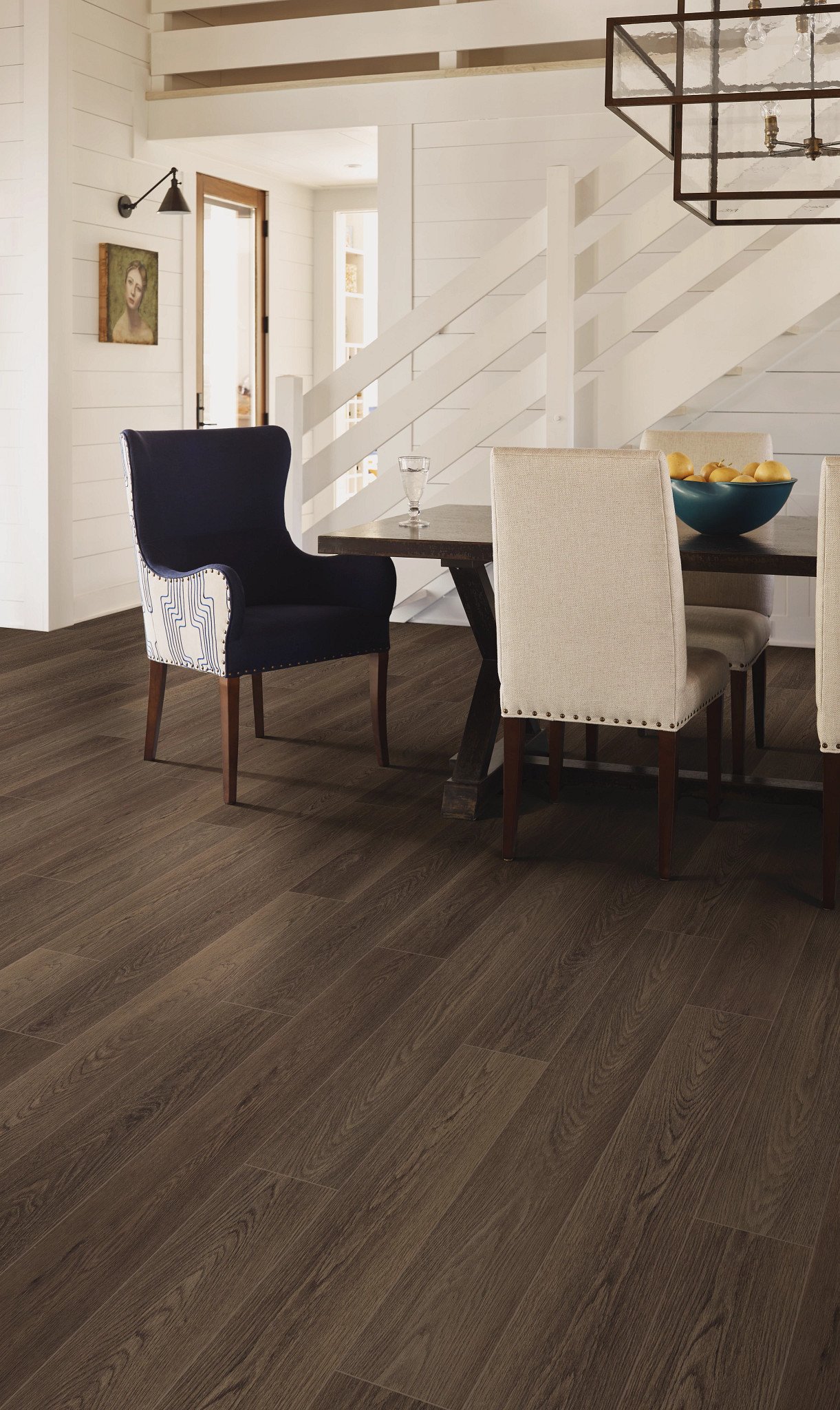 Barrel Oak flooring, shown in a room
