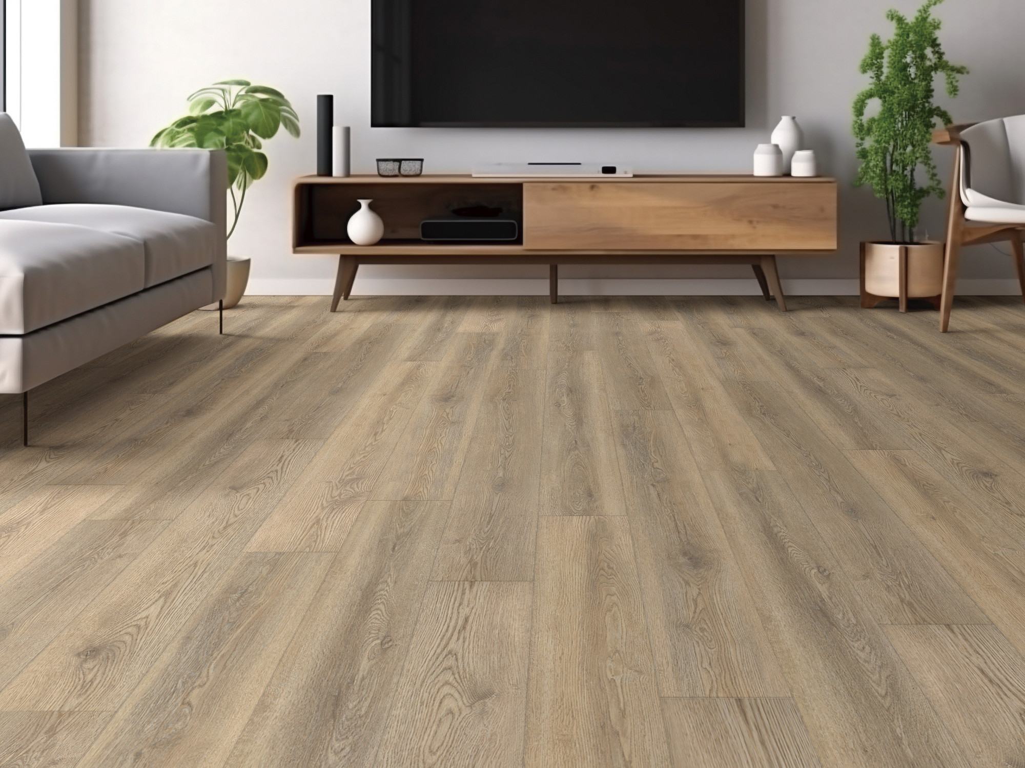 Tostata flooring, shown in a room