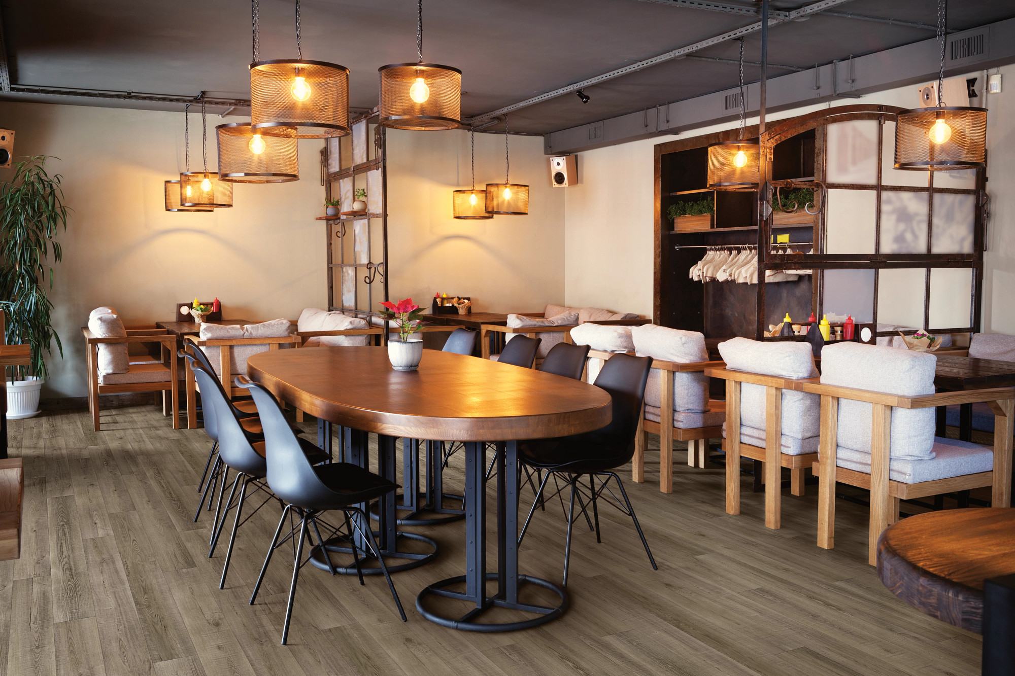 Laguna Oak flooring, shown in a room