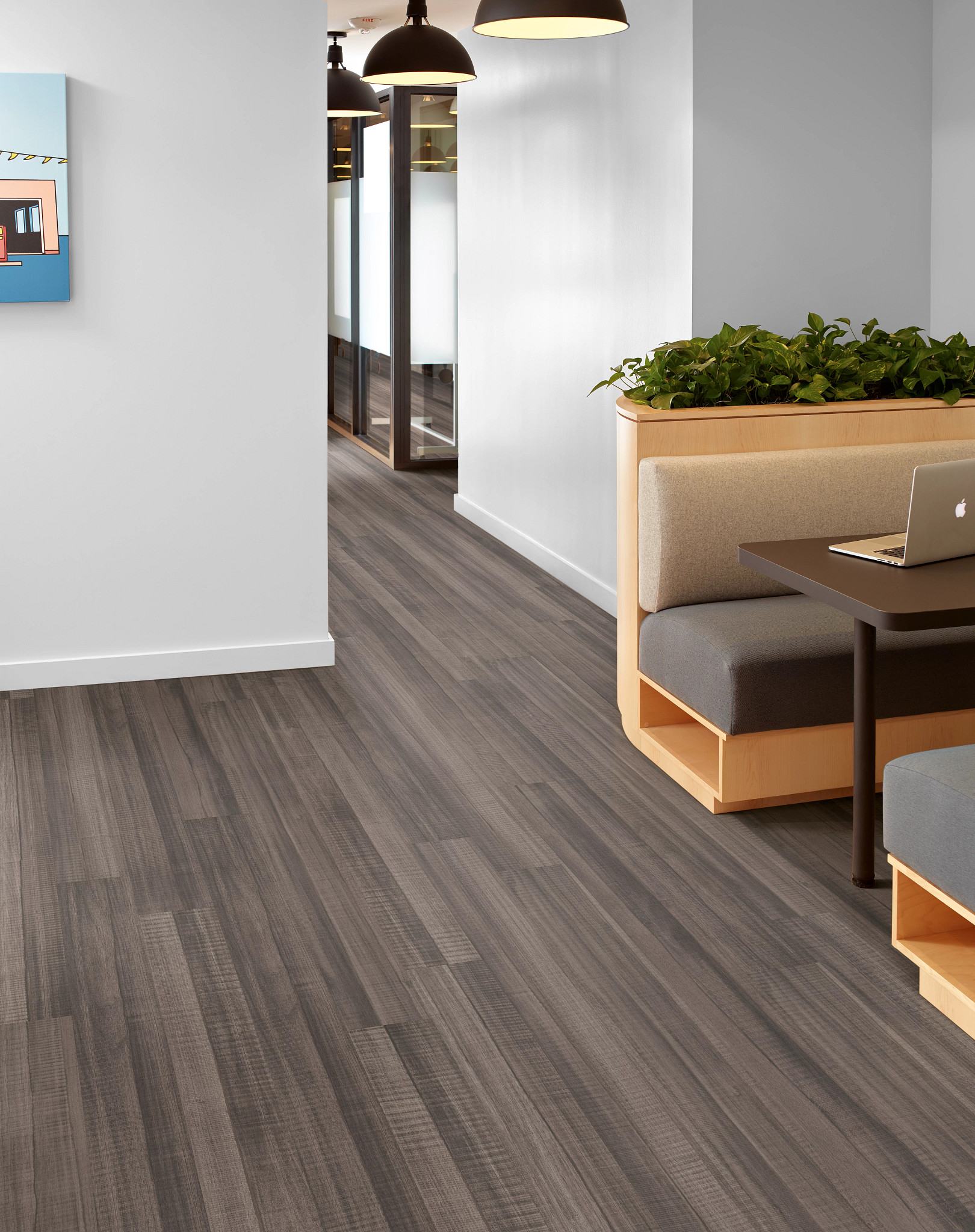 Bronzite flooring, shown in a room