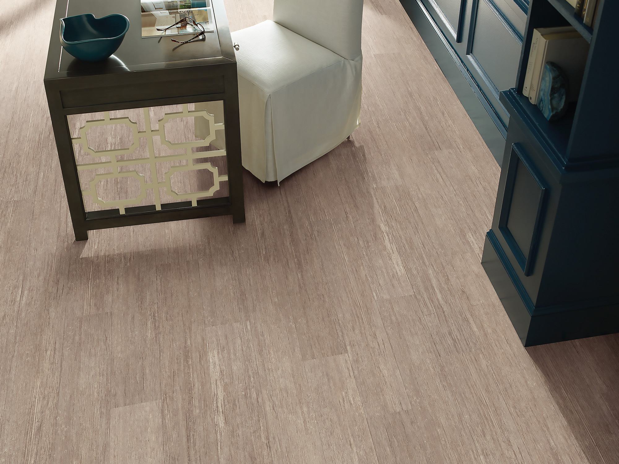 Flaxen flooring, shown in a room