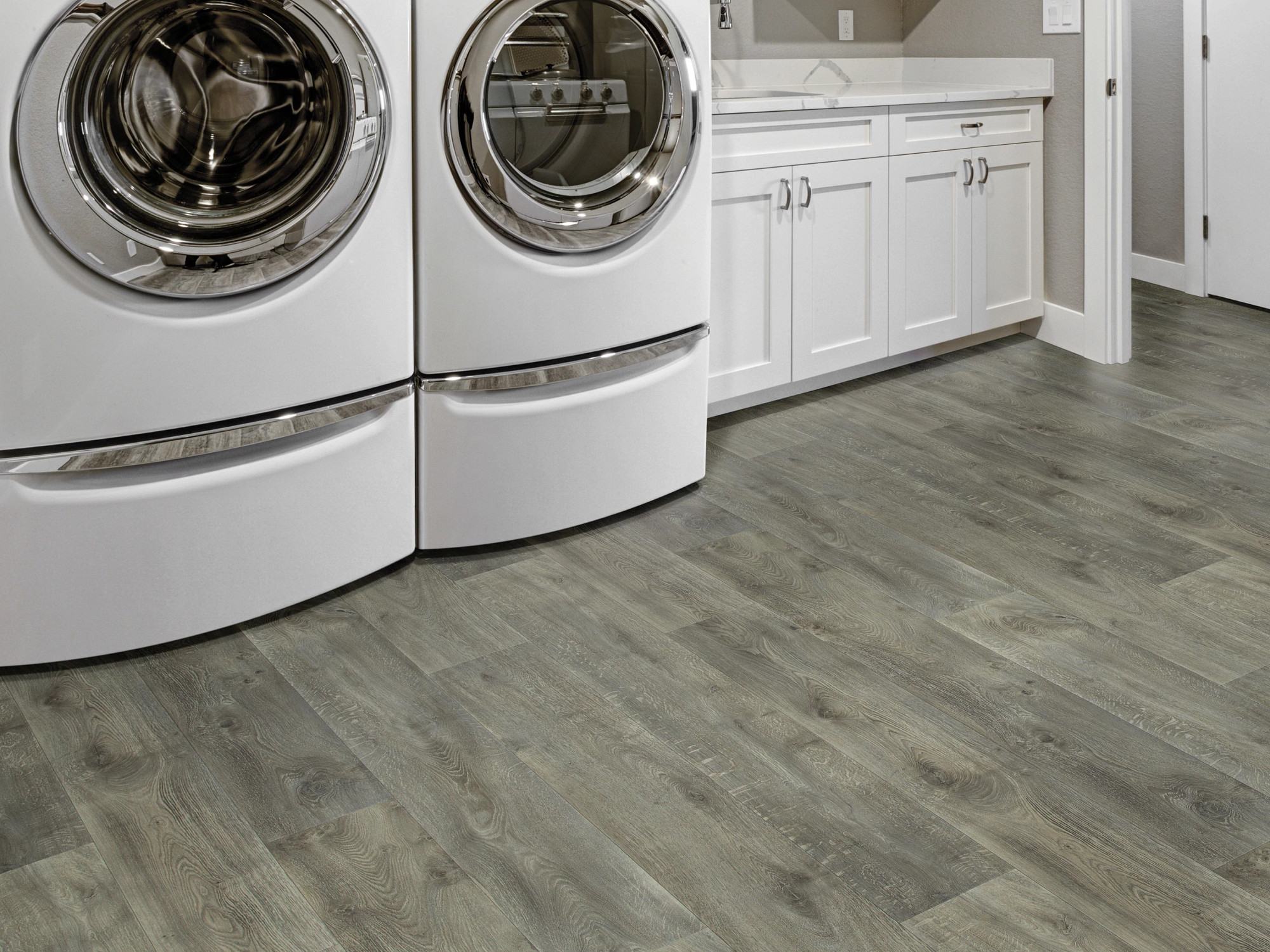 Aries flooring, shown in a room
