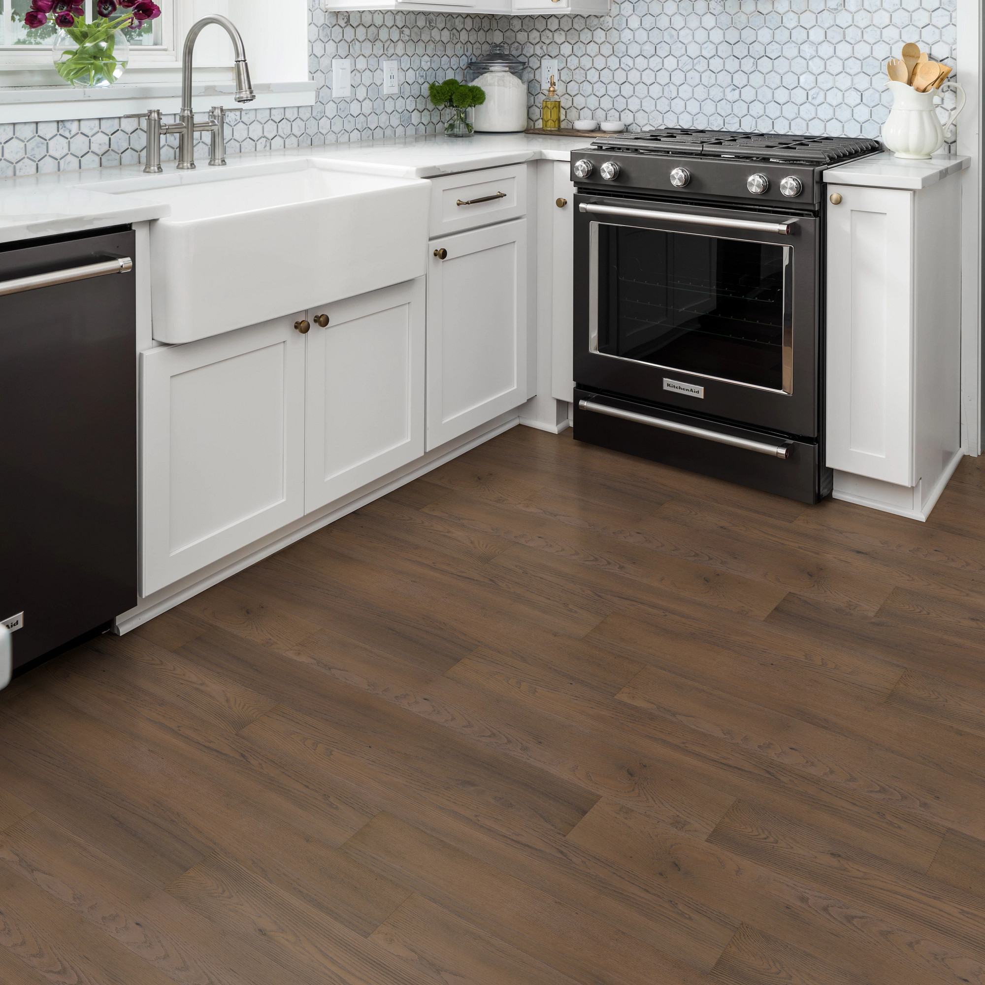Hawthorne flooring, shown in a room