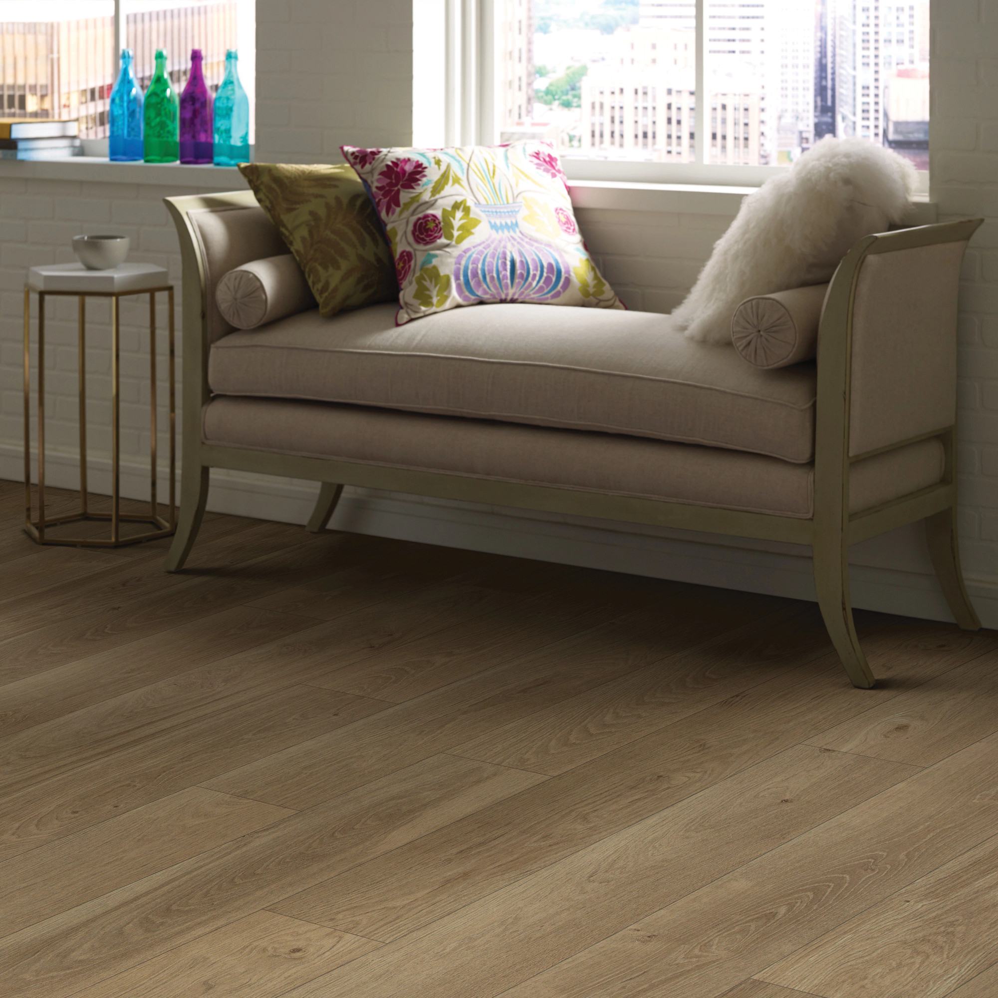 Ursa flooring, shown in a room
