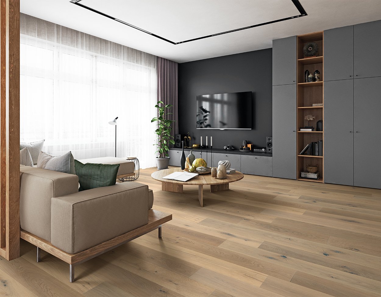 Alsace flooring, shown in a room