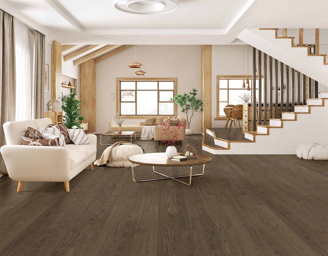 Summit flooring, shown in a room