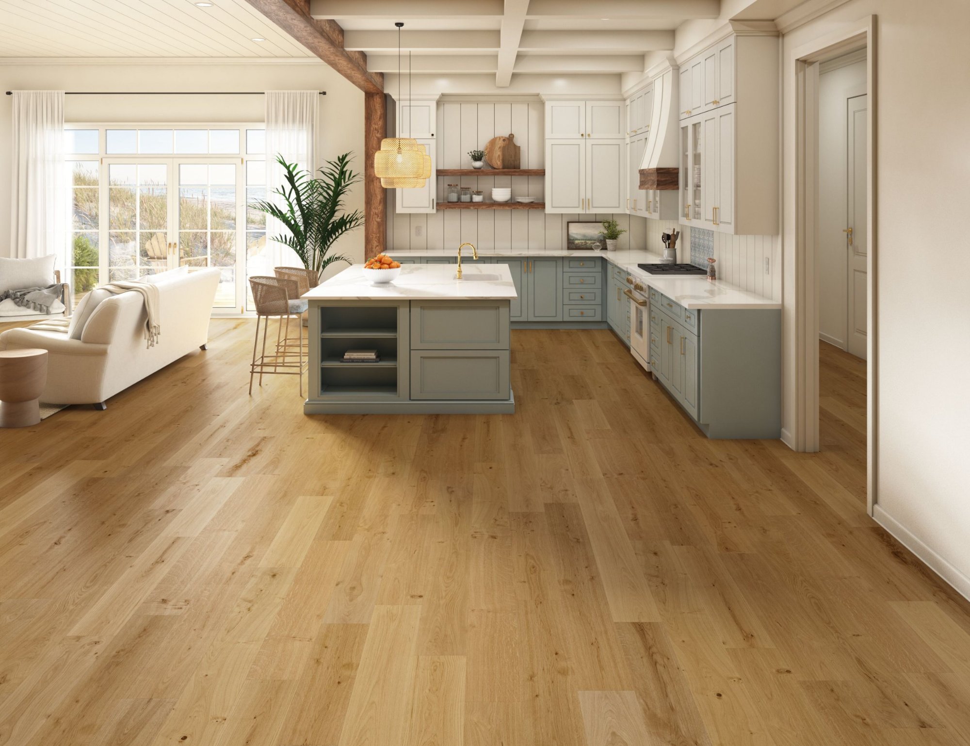 Moonlight Beach flooring, shown in a room