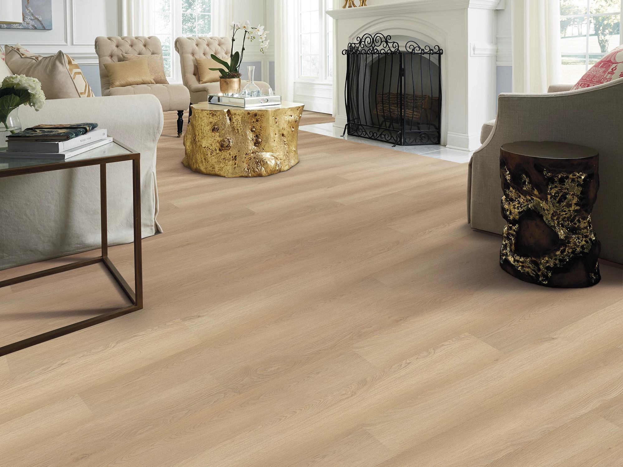 White Sand flooring, shown in a room