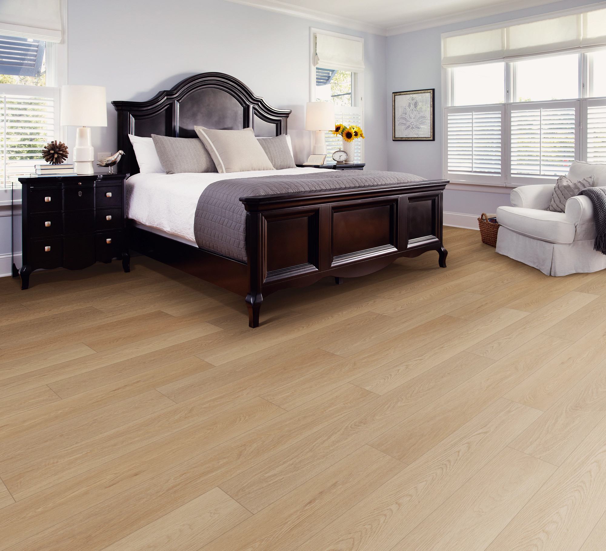 Timeless Oak flooring, shown in a room