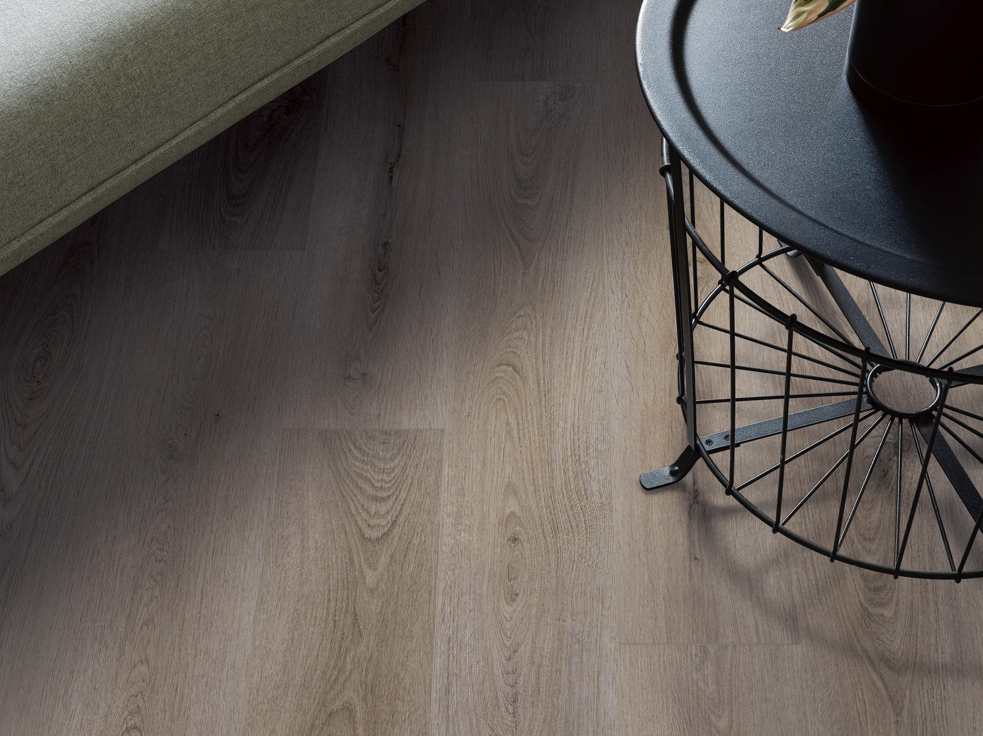Ashen Brown flooring, shown in a room