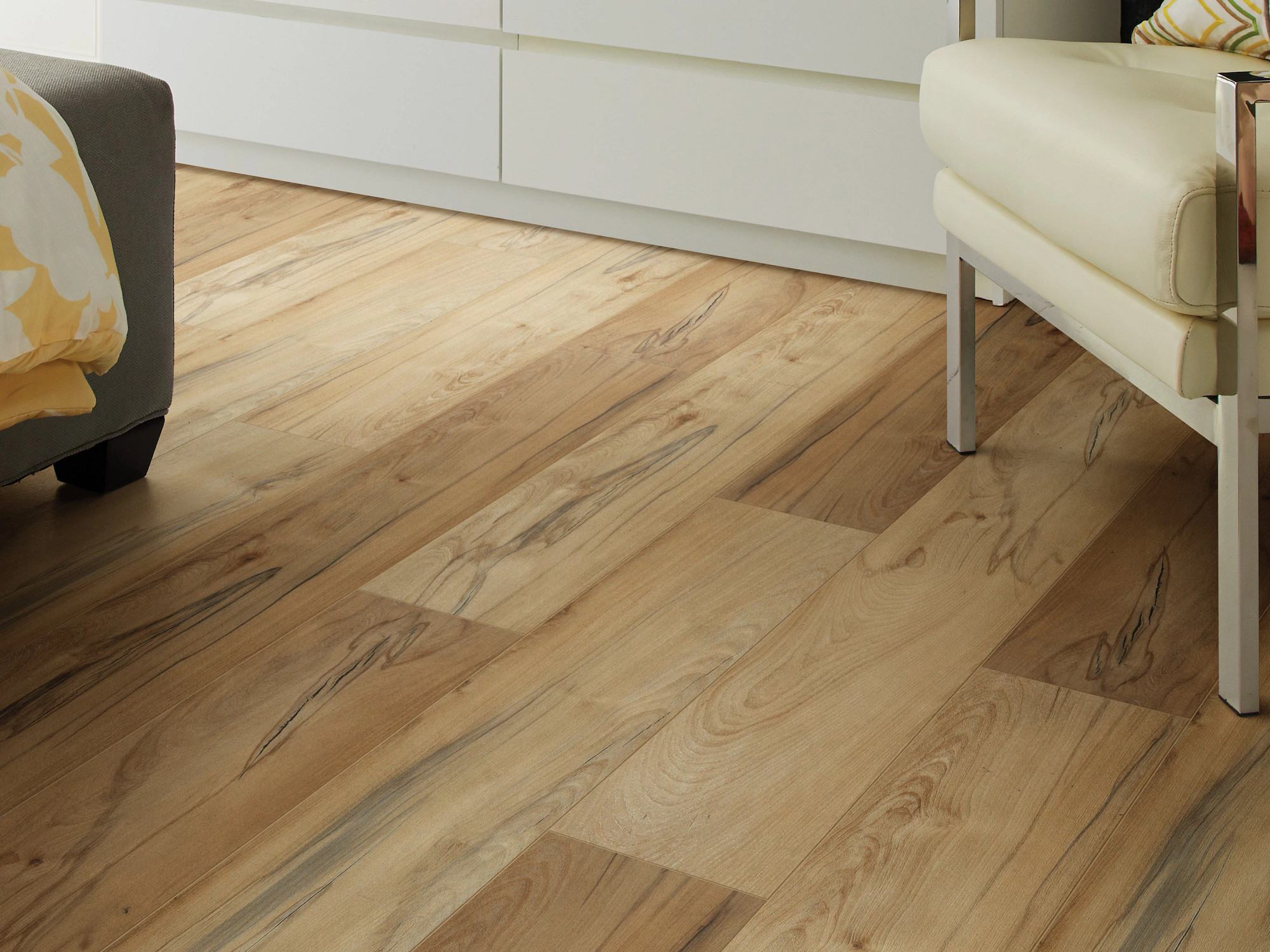 Imperial Beech flooring, shown in a room