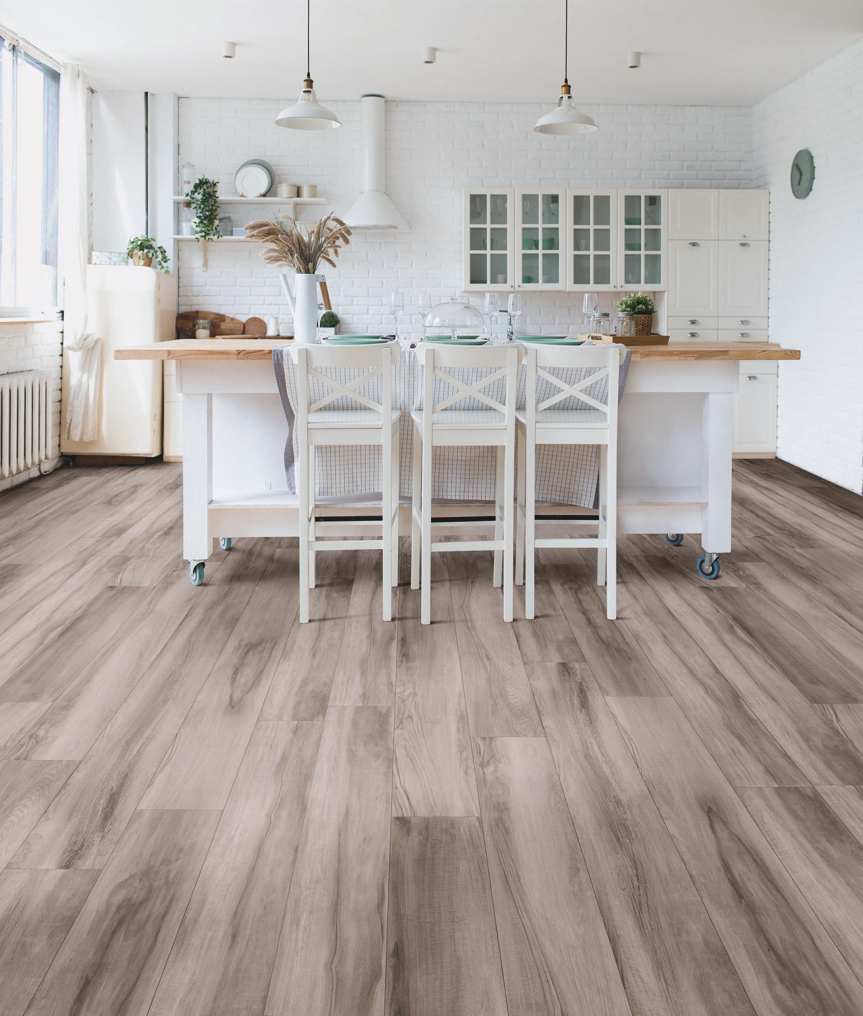Noble flooring, shown in a room