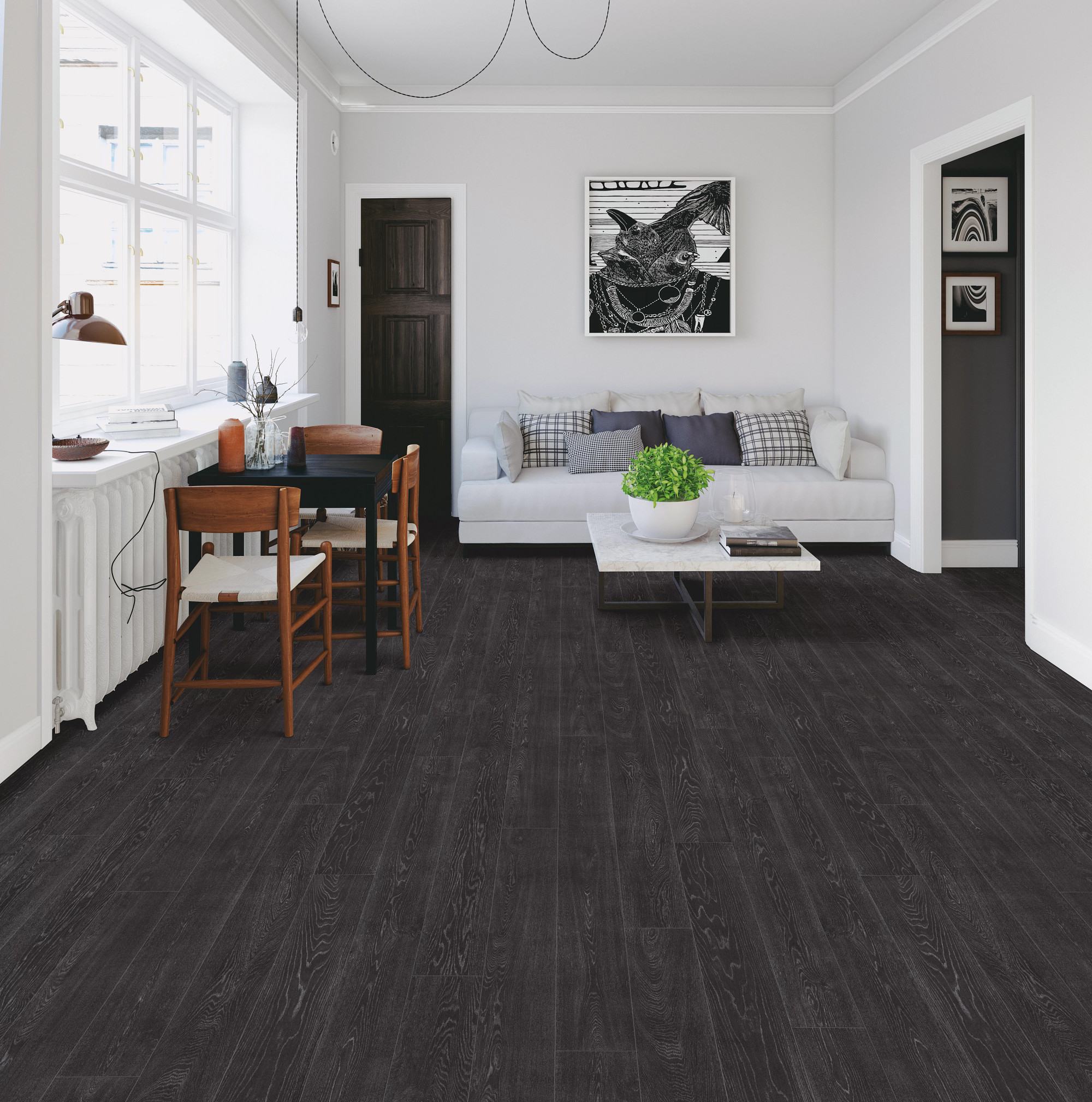 Ridgeway flooring, shown in a room