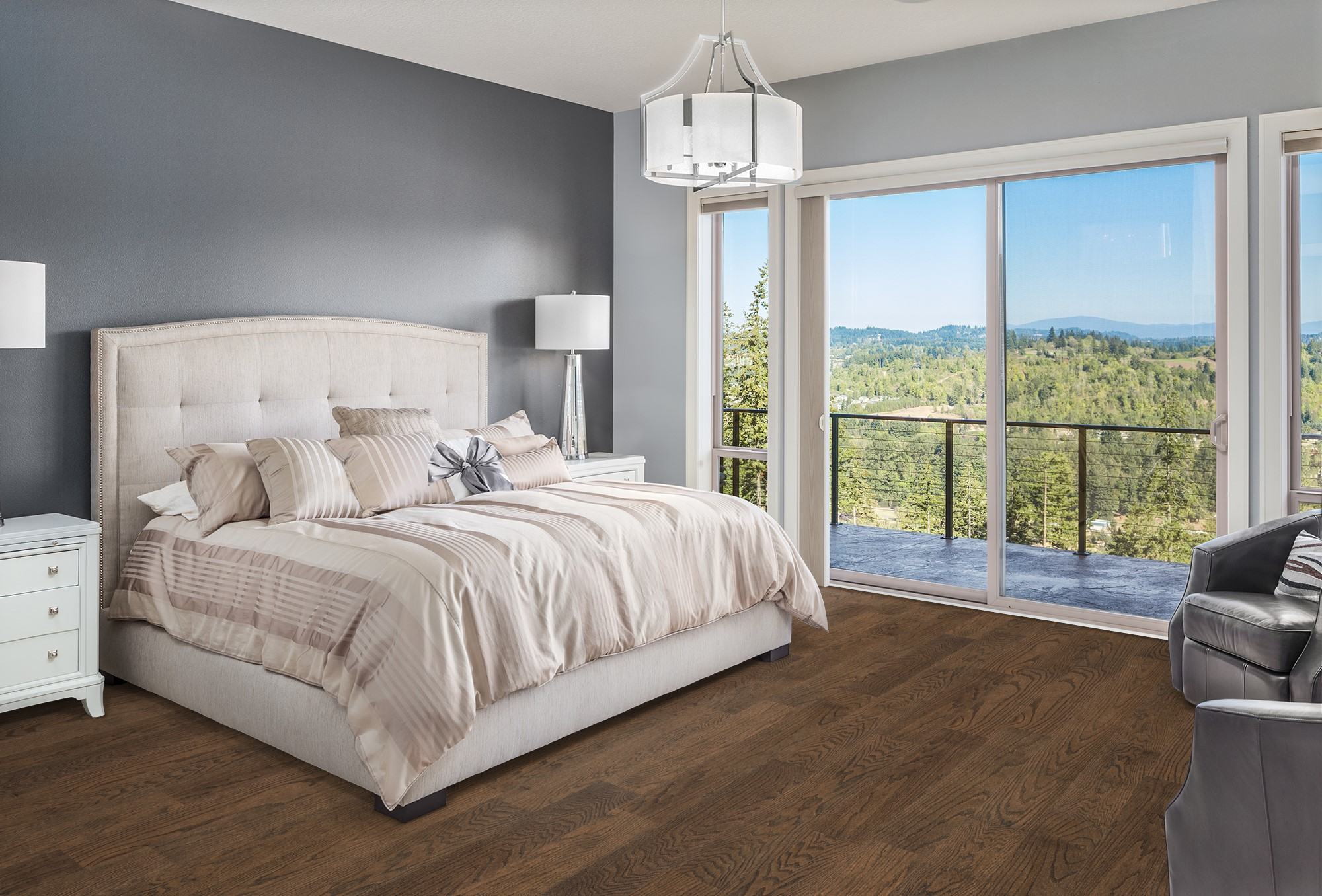 Antero flooring, shown in a room