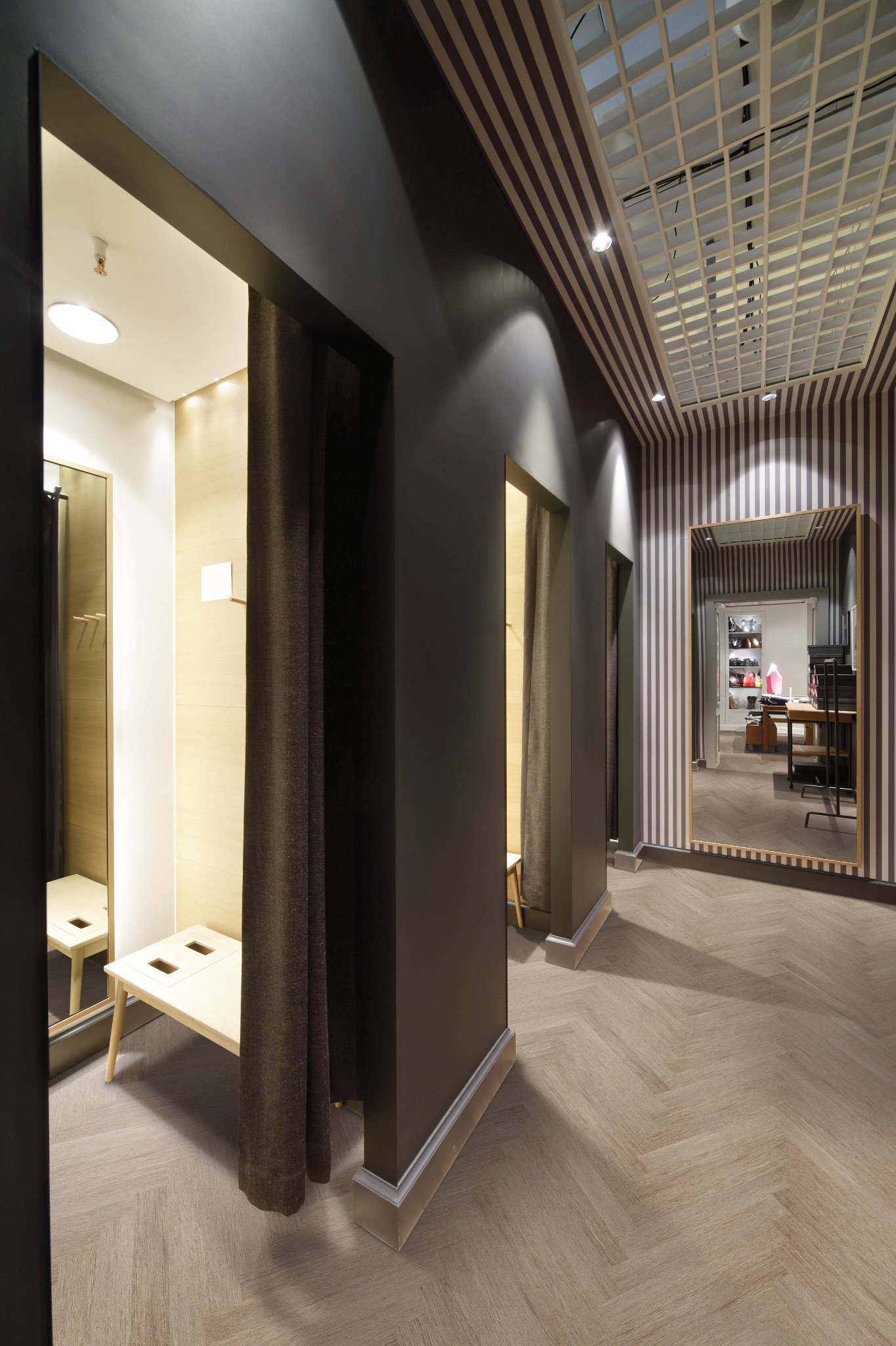 Flaxen flooring, shown in a room