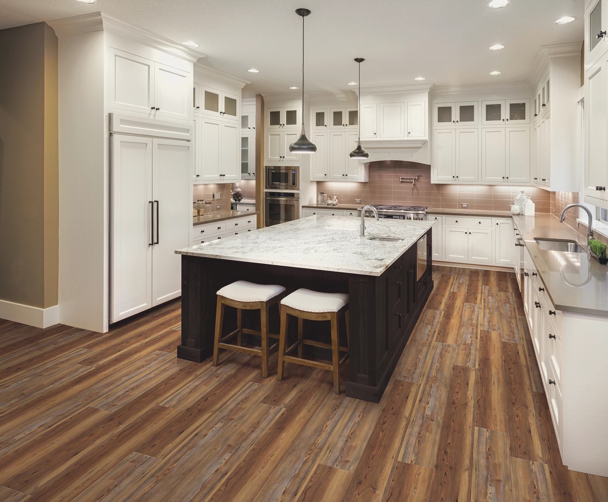 Appalachian Pine flooring, shown in a room