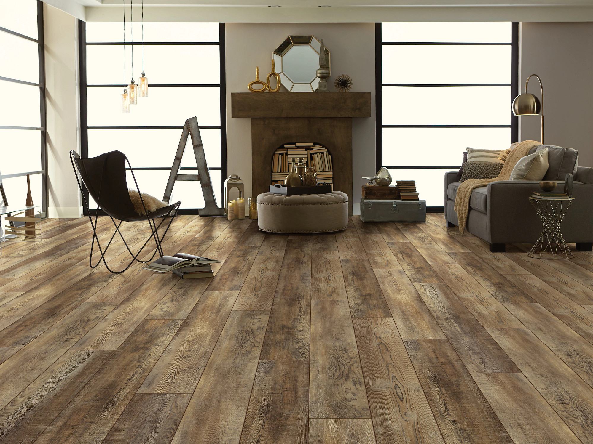Saggio flooring, shown in a room