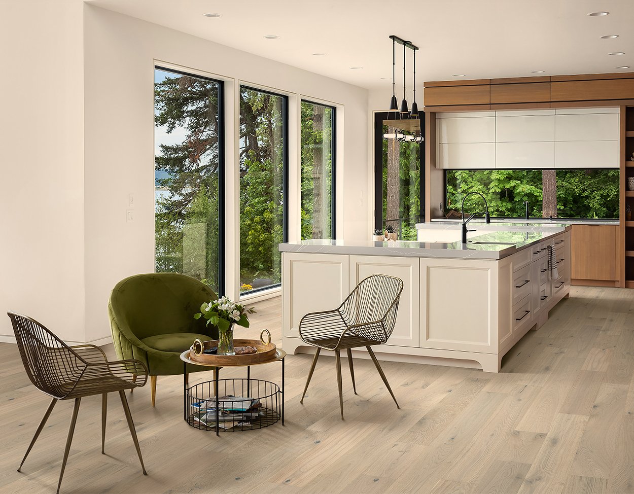 Verdun flooring, shown in a room