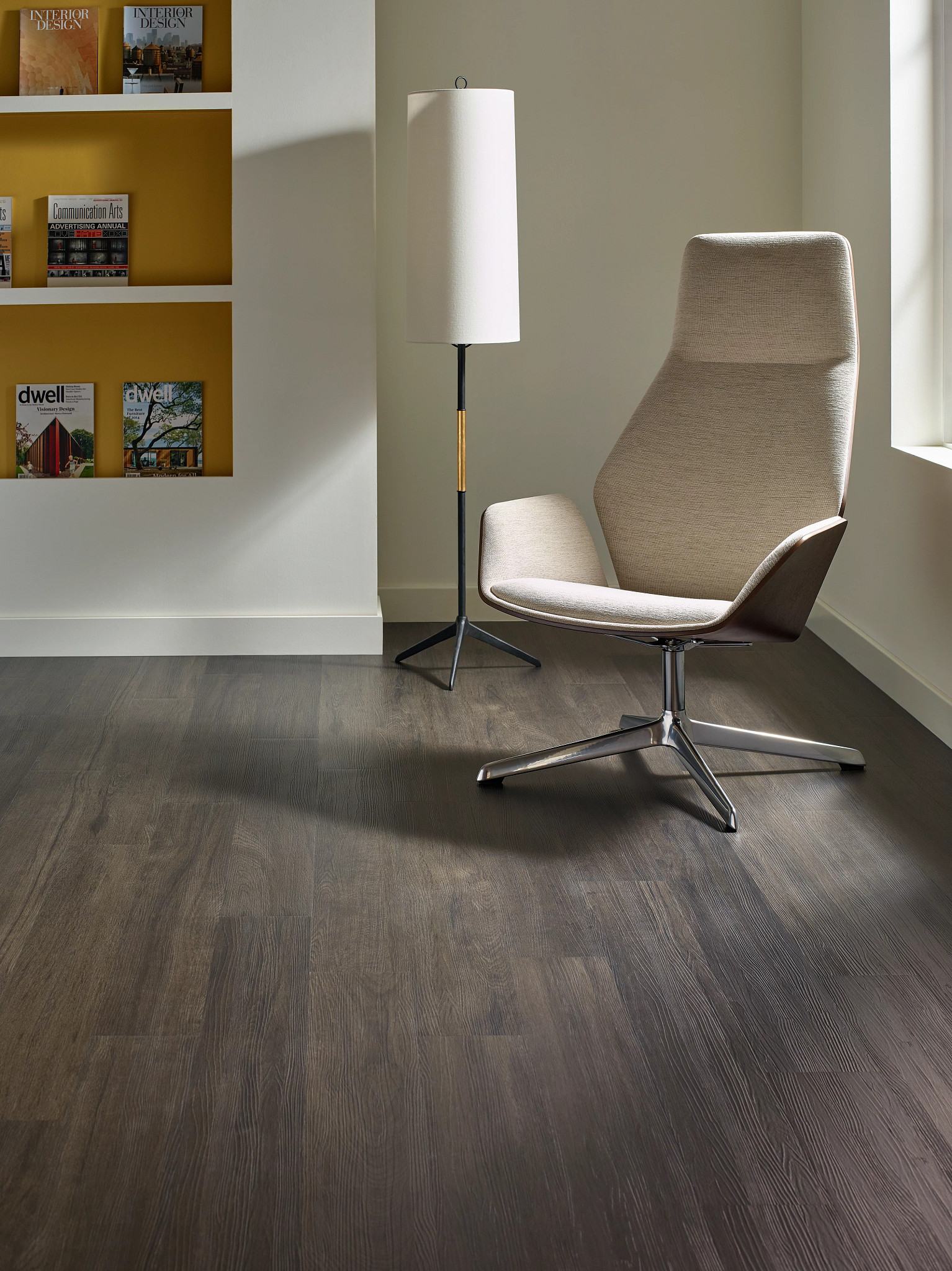 Iron Mountain flooring, shown in a room